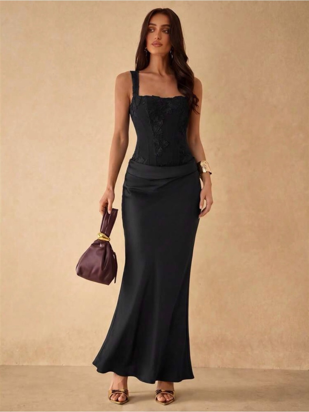 Elegant Black Women's Maxi Skirt